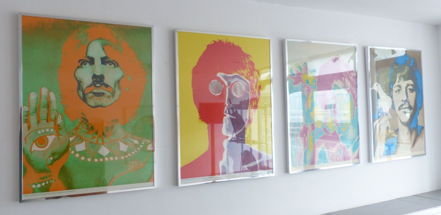 Set Four Original 1967 Richard Avedon Look Magazine Beatles Posters Vgc / Framed photo furniture