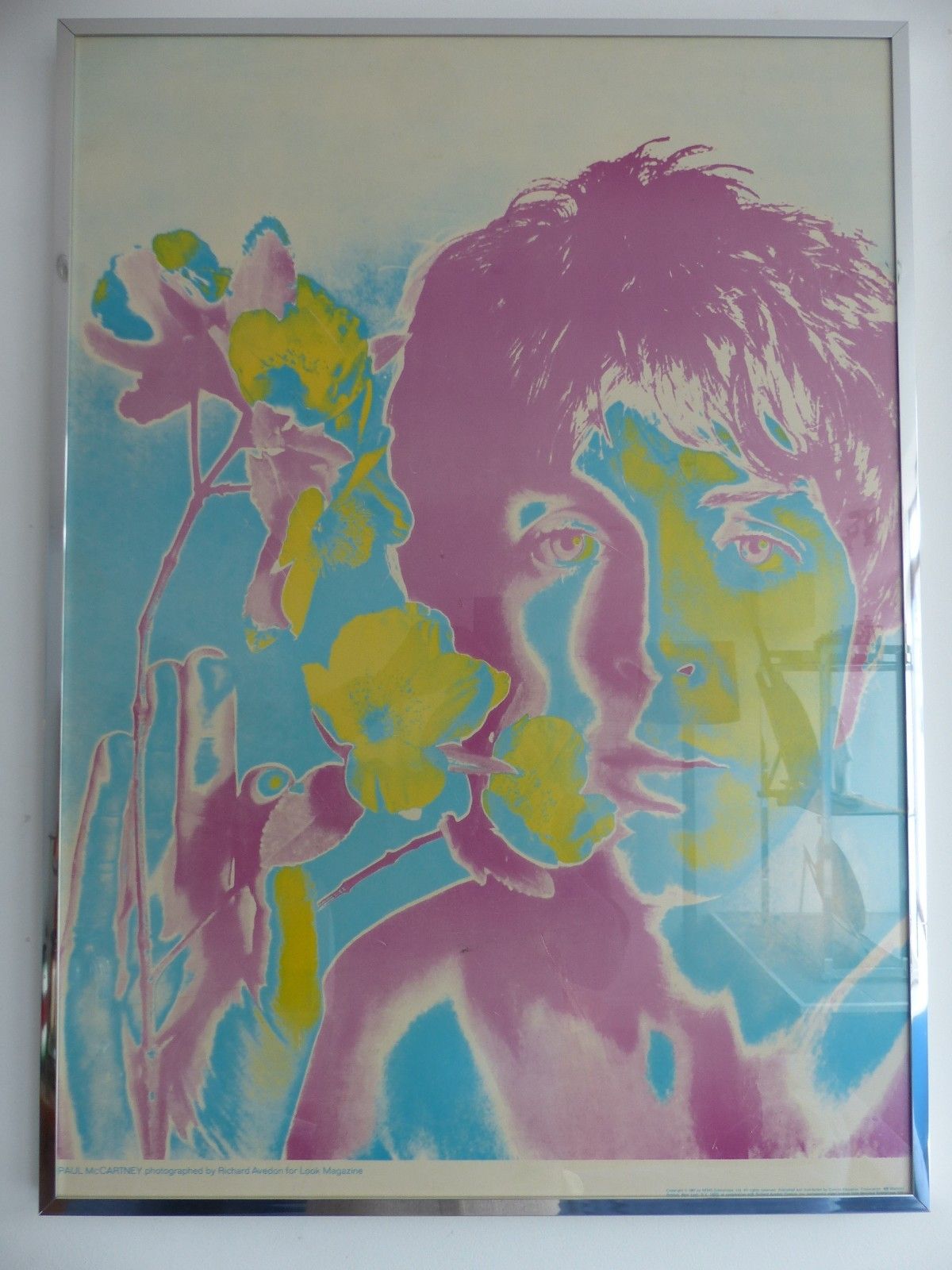 Set Four Original 1967 Richard Avedon Look Magazine Beatles Posters Vgc / Framed photo vintage