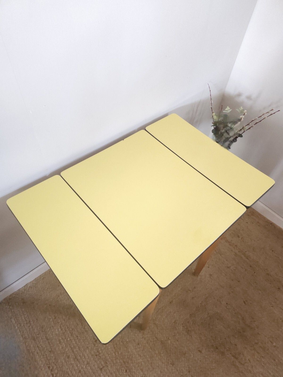 Retro Formica Dining Table 1960s Legate Yellow Mid Century Gd Cond Delivery photo for sale