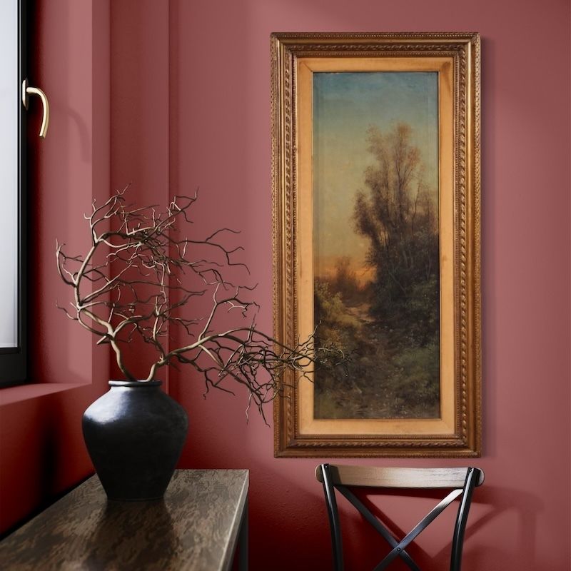 photo vinterior Tableau italien, paysage forestier signé Marko, XIXe siècle