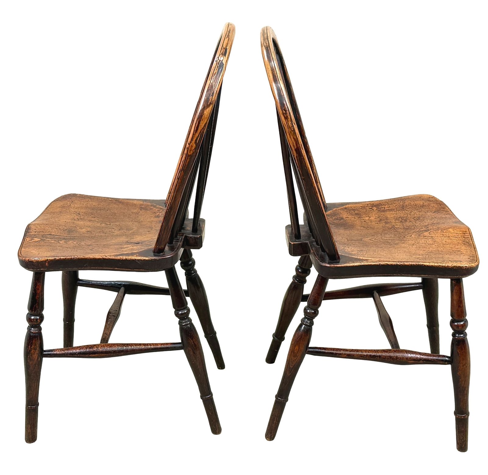 Ensemble de 6 chaises de cuisine Windsor d'époque, style campagnard, XIXe siècle (Angleterre, vers 1840) photo Mobilier
