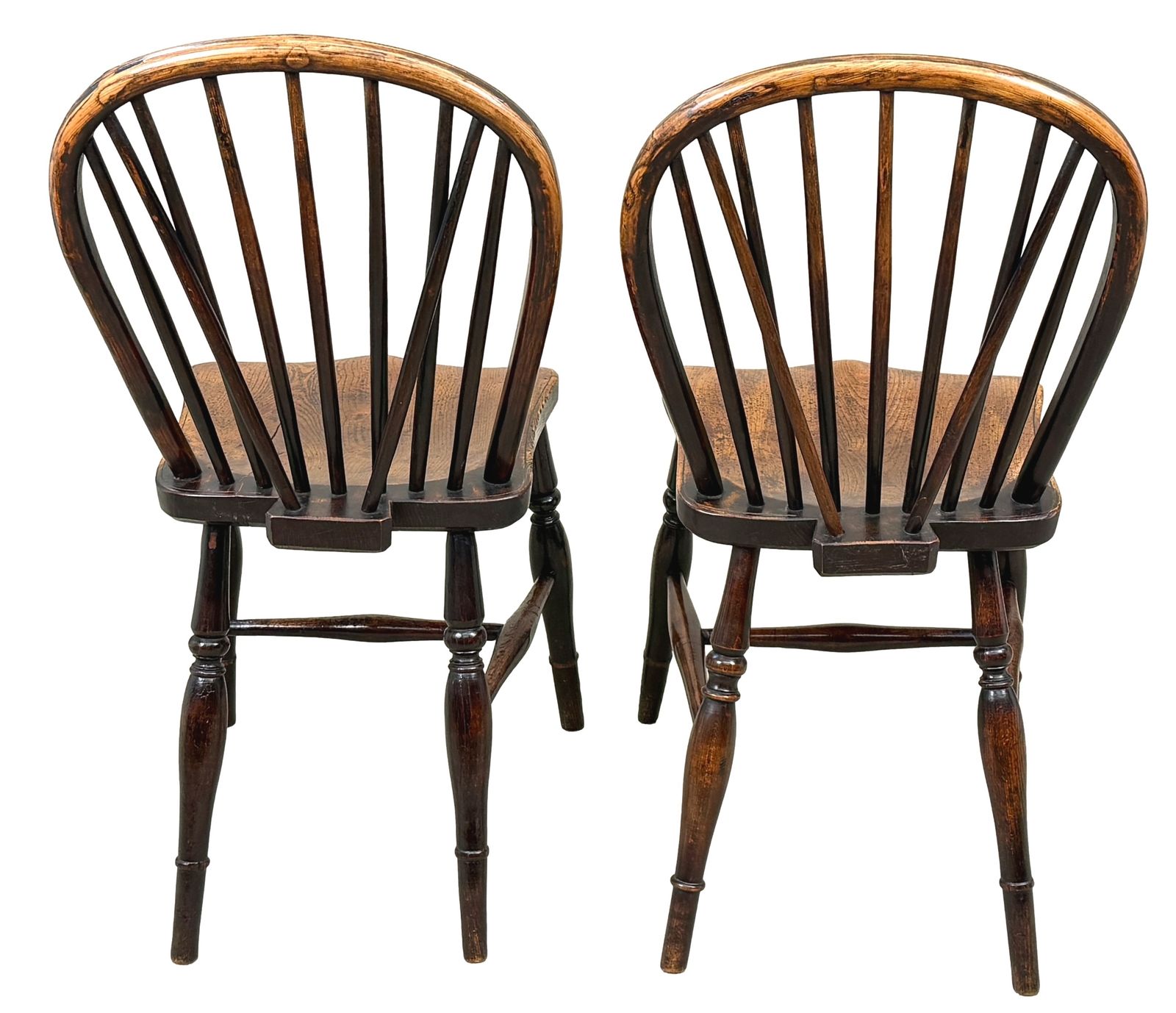 Ensemble de 6 chaises de cuisine Windsor d'époque, style campagnard, XIXe siècle (Angleterre, vers 1840) photo 3500.0