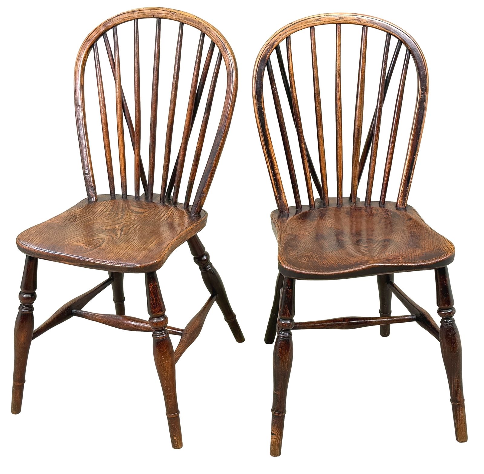 Mobilier Ensemble de 6 chaises de cuisine Windsor d'époque, style campagnard, XIXe siècle (Angleterre, vers 1840) photo