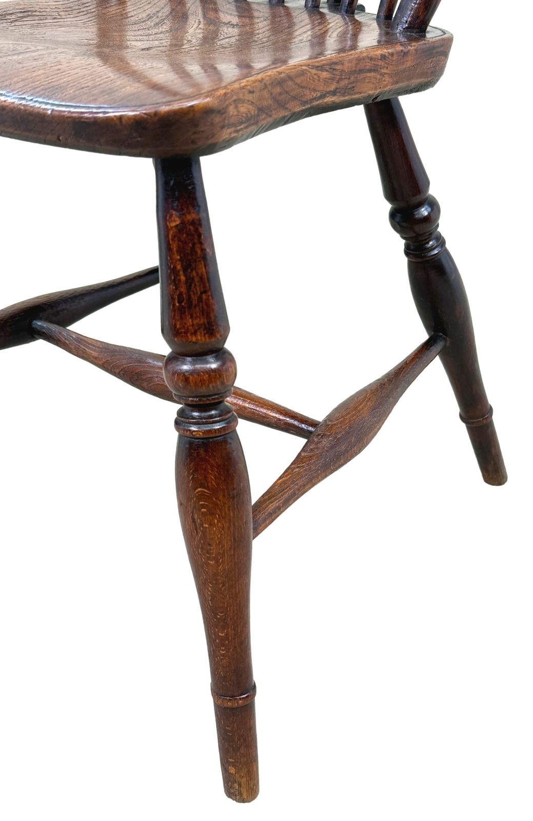 photo vintage Ensemble de 6 chaises de cuisine Windsor d'époque, style campagnard, XIXe siècle (Angleterre, vers 1840)