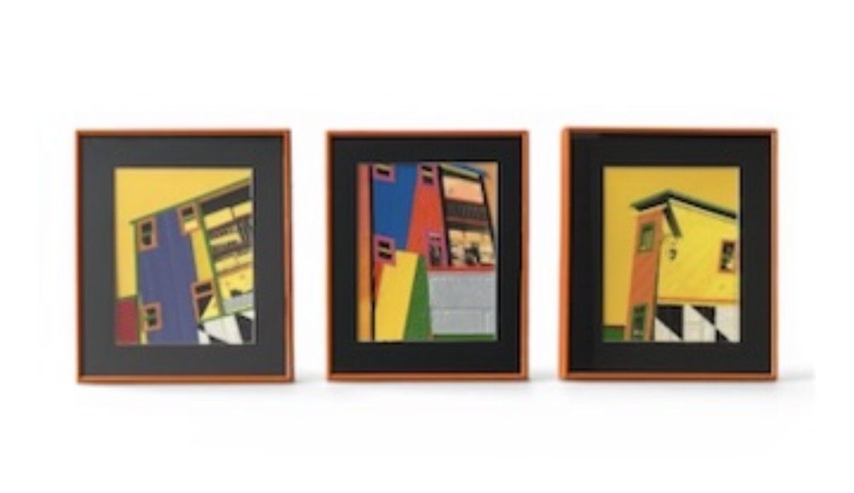 Daniel Horacio Aguirre (1950 2021), Trio Of Mixed Media Architectural Studies, Circa 1990 photo furniture