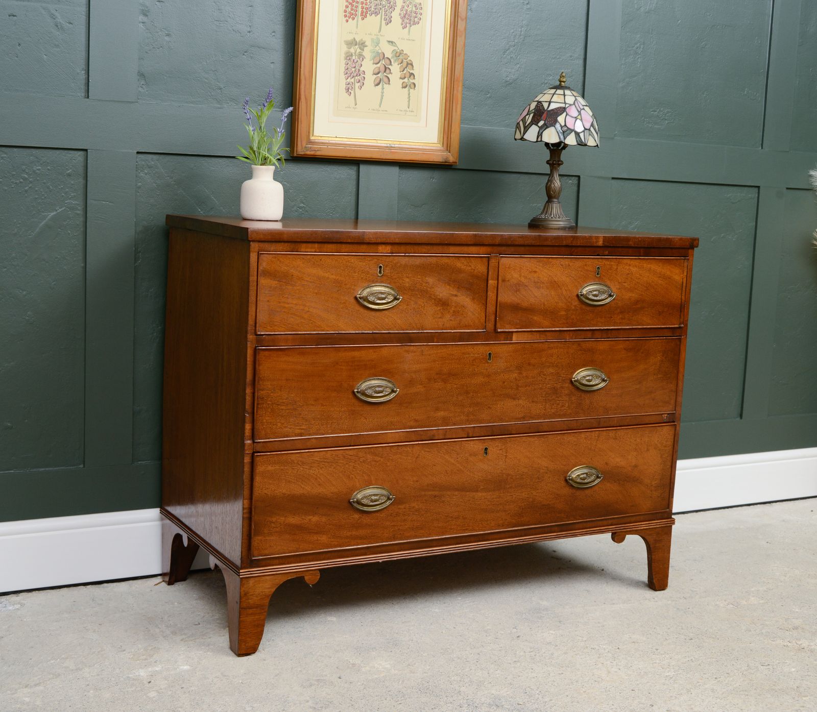 Georgian Mahogany Chest Of Drawers   2 Over 2 photo Furniture
