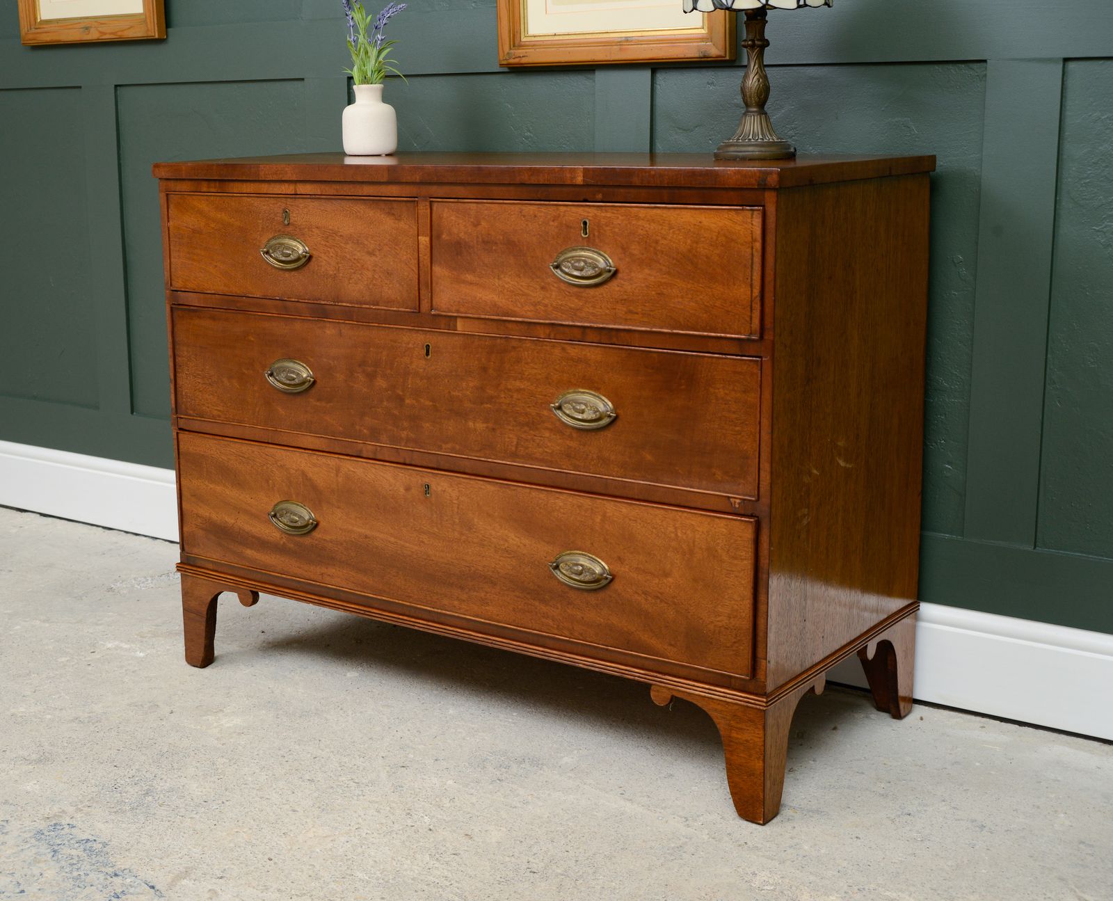 Georgian Mahogany Chest Of Drawers   2 Over 2 photo 365.0