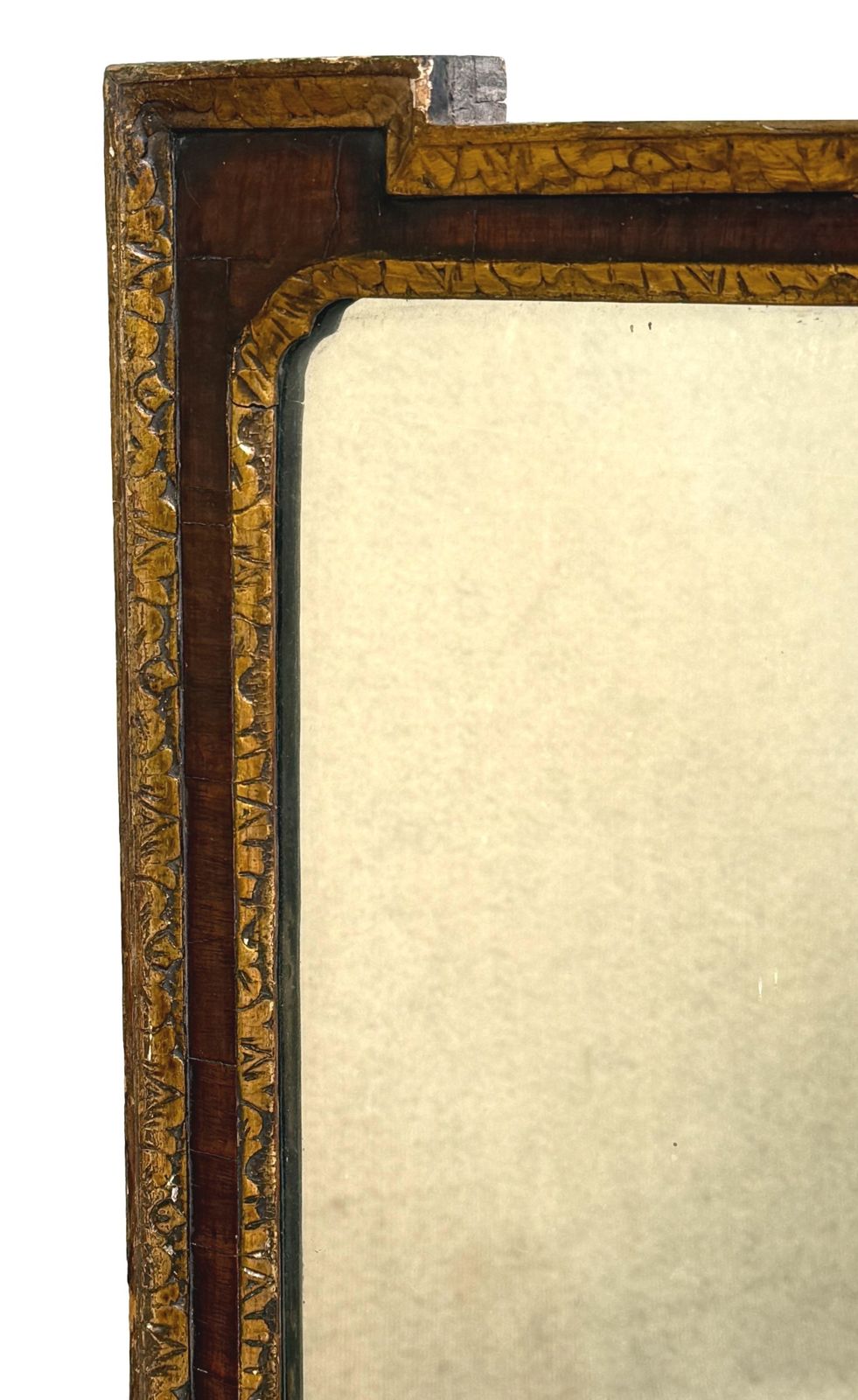 Early 18th Century Georgian Walnut & Gilt Wall Mirror (England, Circa 1720) photo furniture