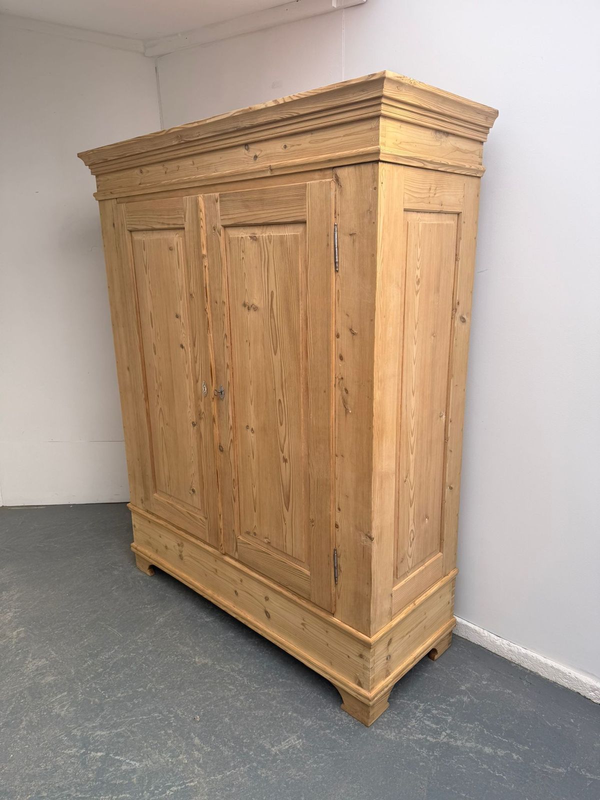 An Amazing Georgian Pine Knockdown Wardrobe To Paint /Wax