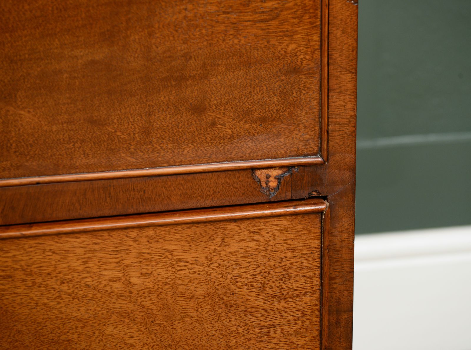 photo vintage Georgian Mahogany Chest Of Drawers   2 Over 2