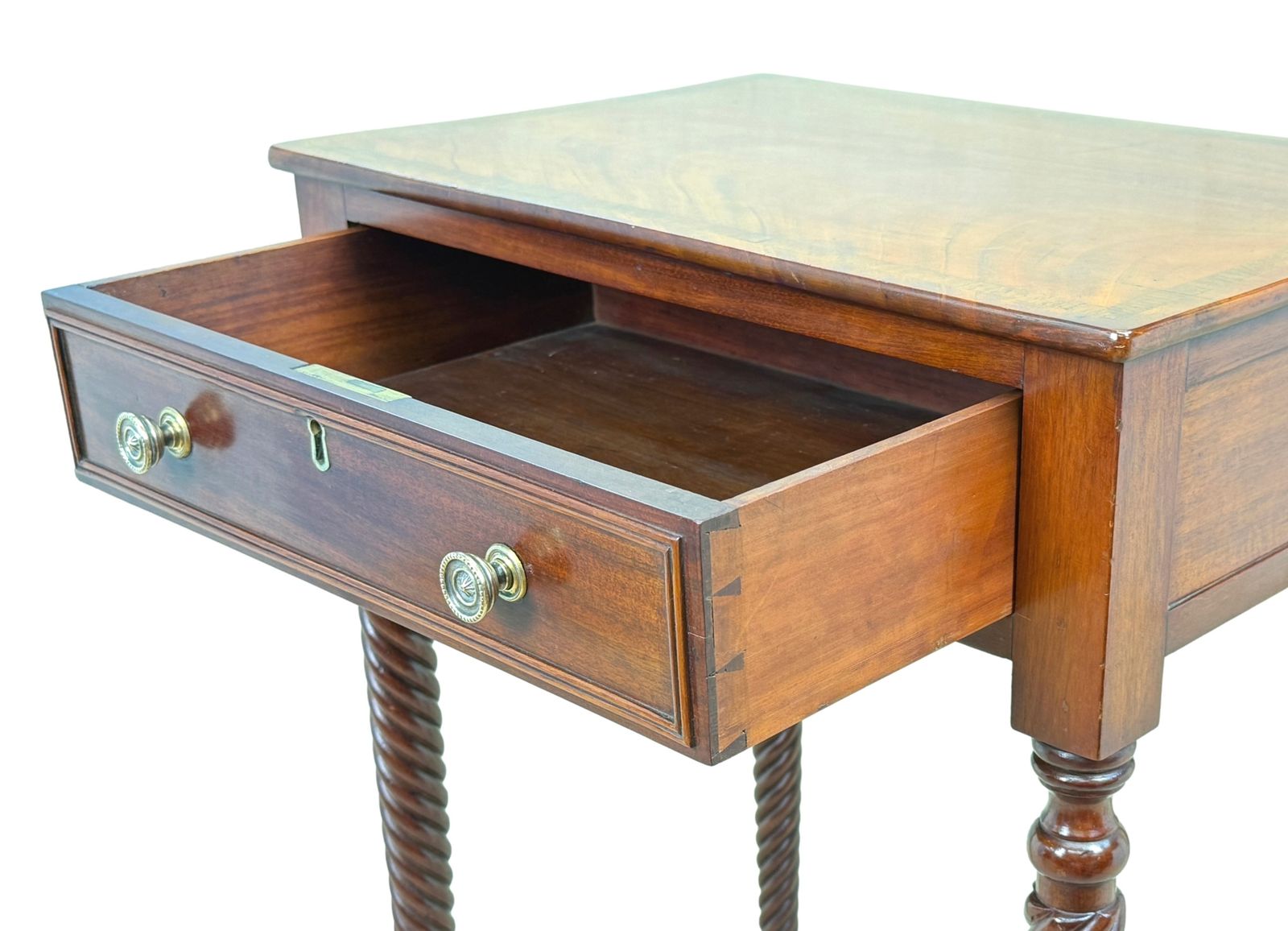 Table d'appoint Regency en acajou, un tiroir, XIXe siècle (Angleterre, vers 1820) photo for sale