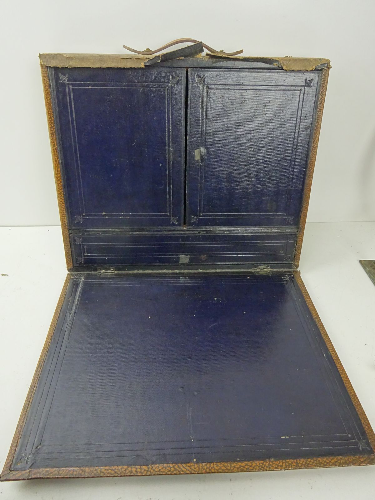 Book Form George Austin Mid 1800s Portable Campaign Writing Slope For Restoration photo furniture