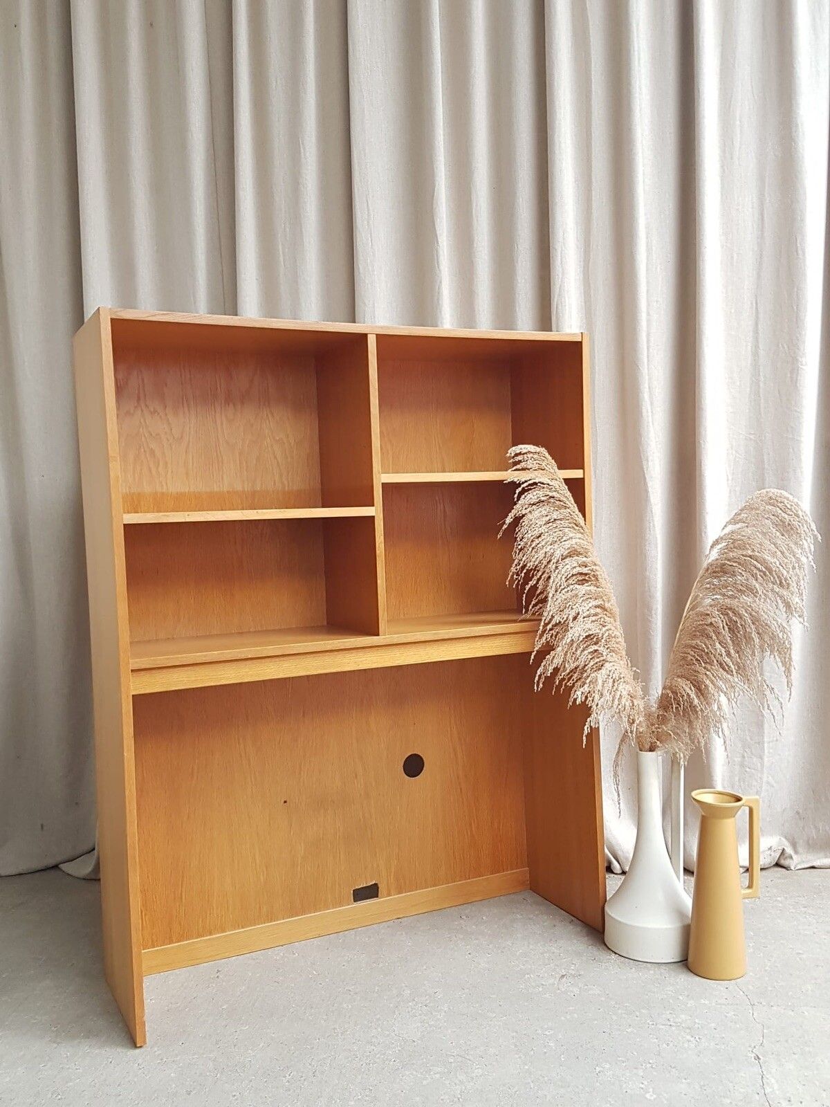 Vtg Mid Century Danish Oak Bookcase Shelving Wall Unit Retro Scandi R470