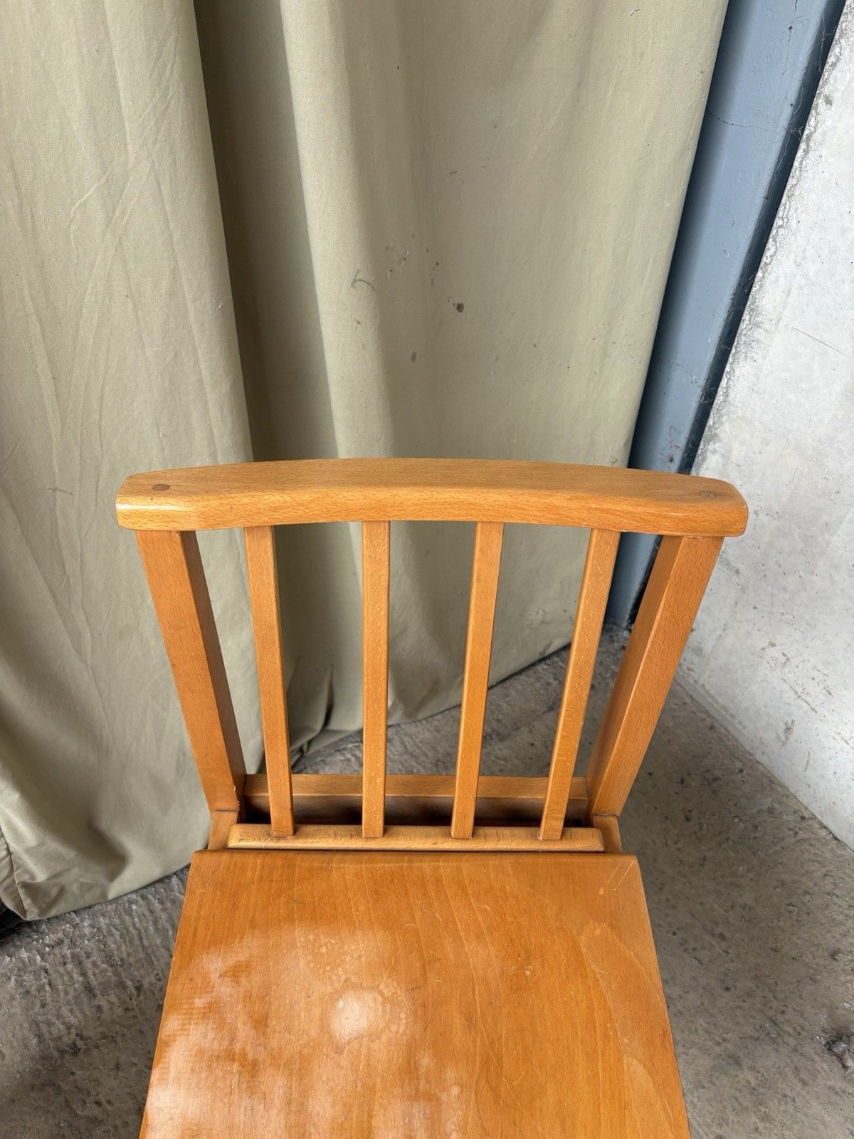 Furniture Vtg Mid Century 2 Pair Of Solid Beech Church Dining Chairs Scandi Danish R1181 photo