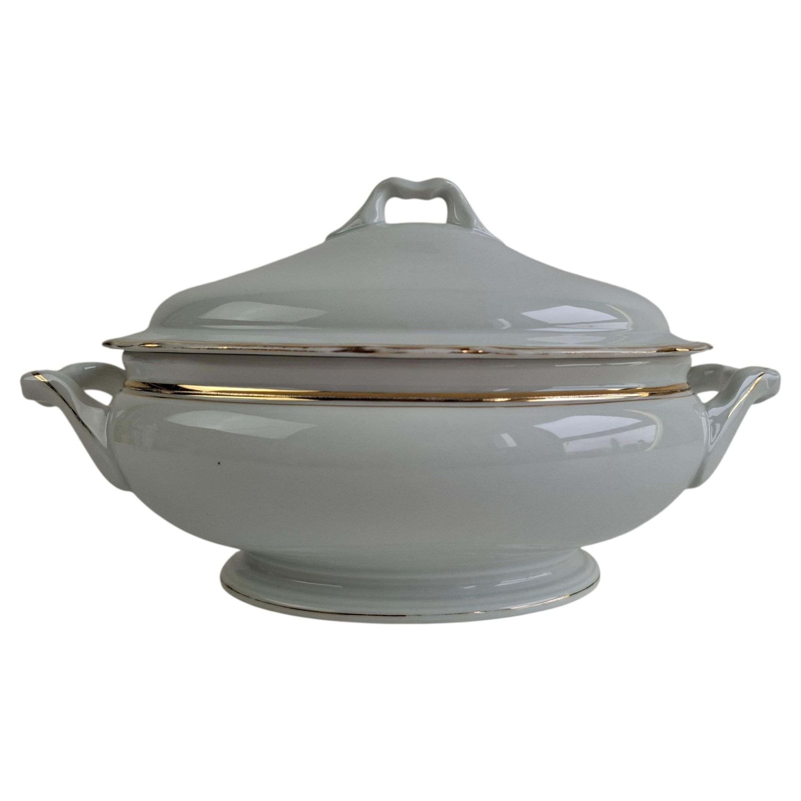 1930s Czechoslovak Art Deco Porcelain Soup Tureen By Duchcov Eduard Eichler