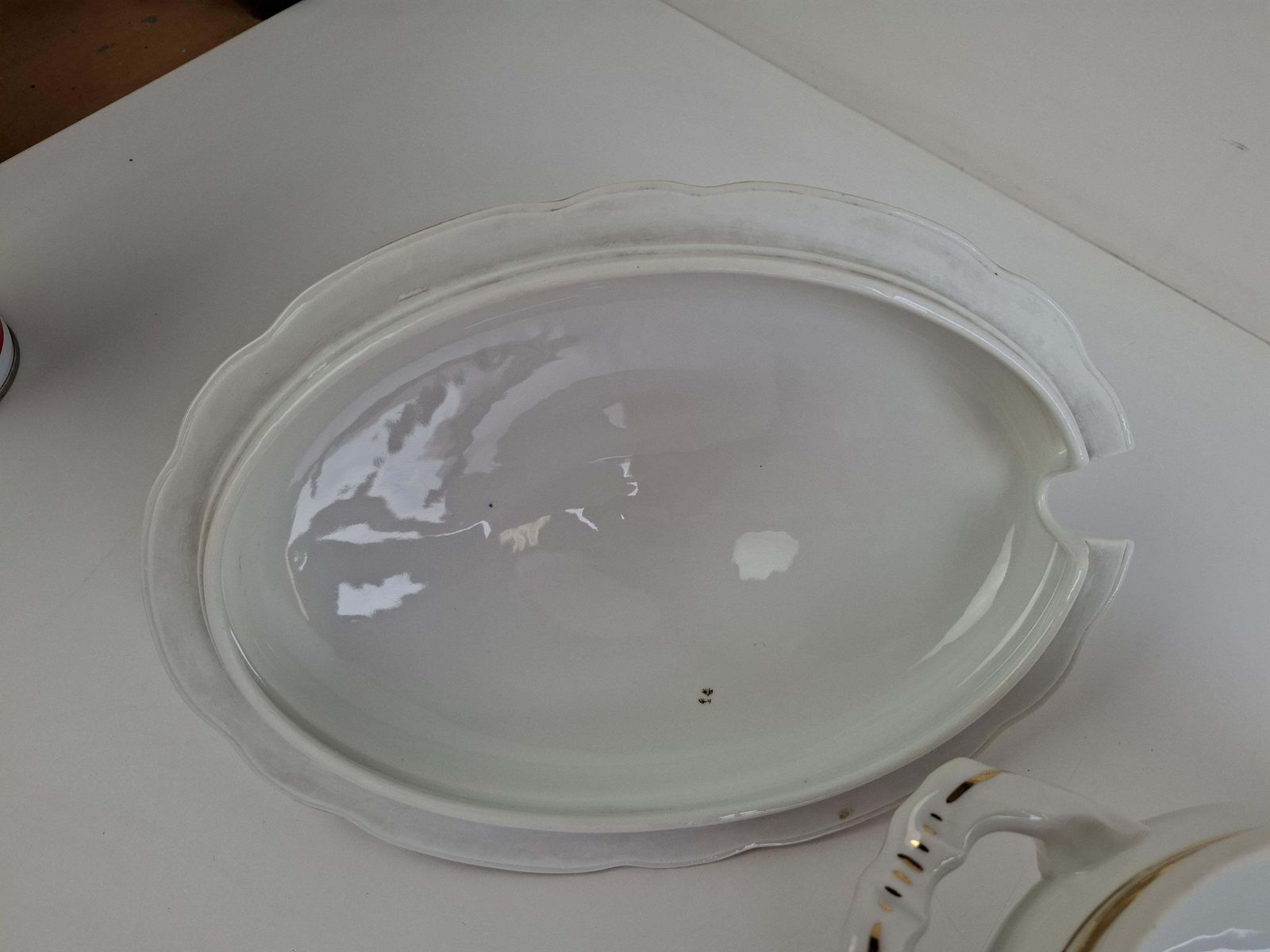 646.0 1930s Czechoslovak Art Deco Porcelain Soup Tureen By Duchcov Eduard Eichler photo
