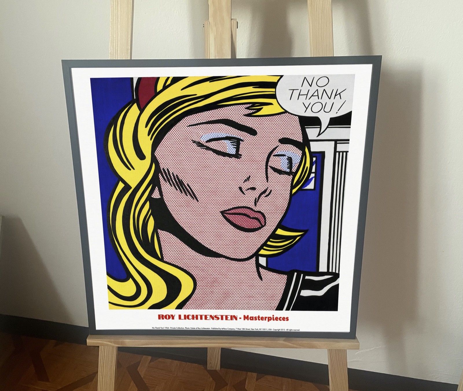 Roy Lichtenstein – No Thank You | Framed Pop Art Print