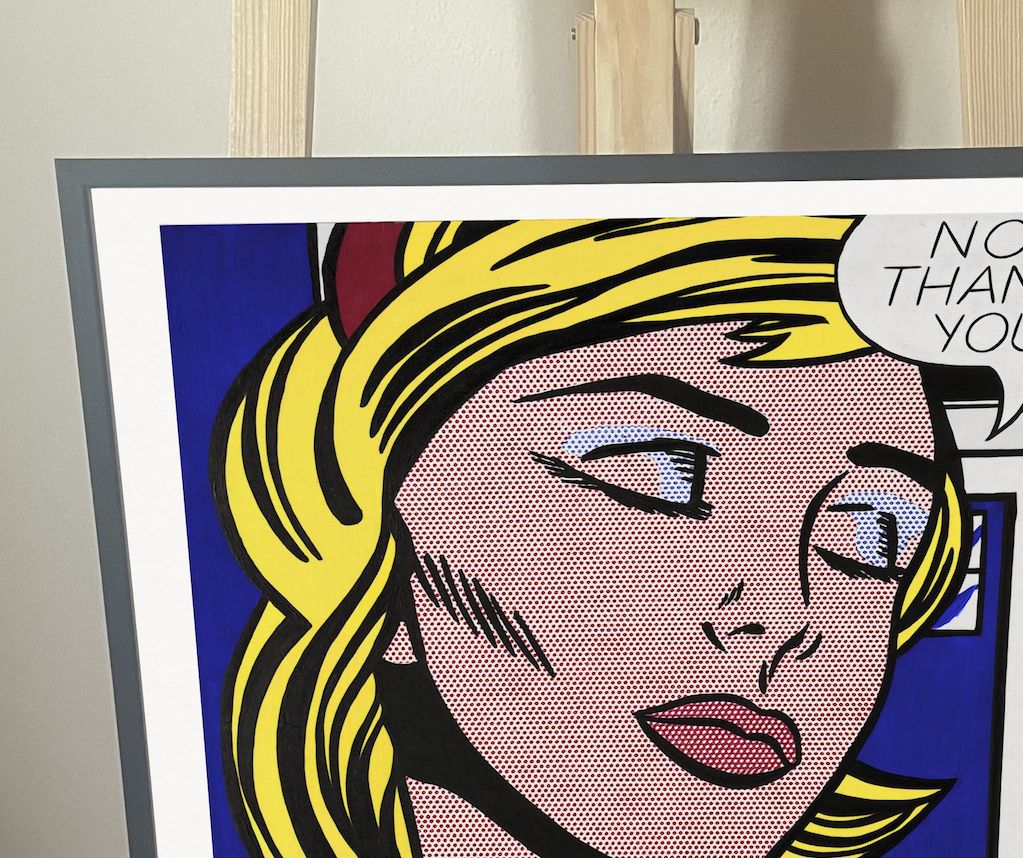 Roy Lichtenstein – No Thank You | Framed Pop Art Print photo for sale
