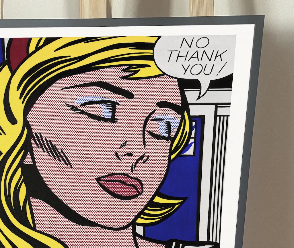 Roy Lichtenstein – No Thank You | Framed Pop Art Print photo Art