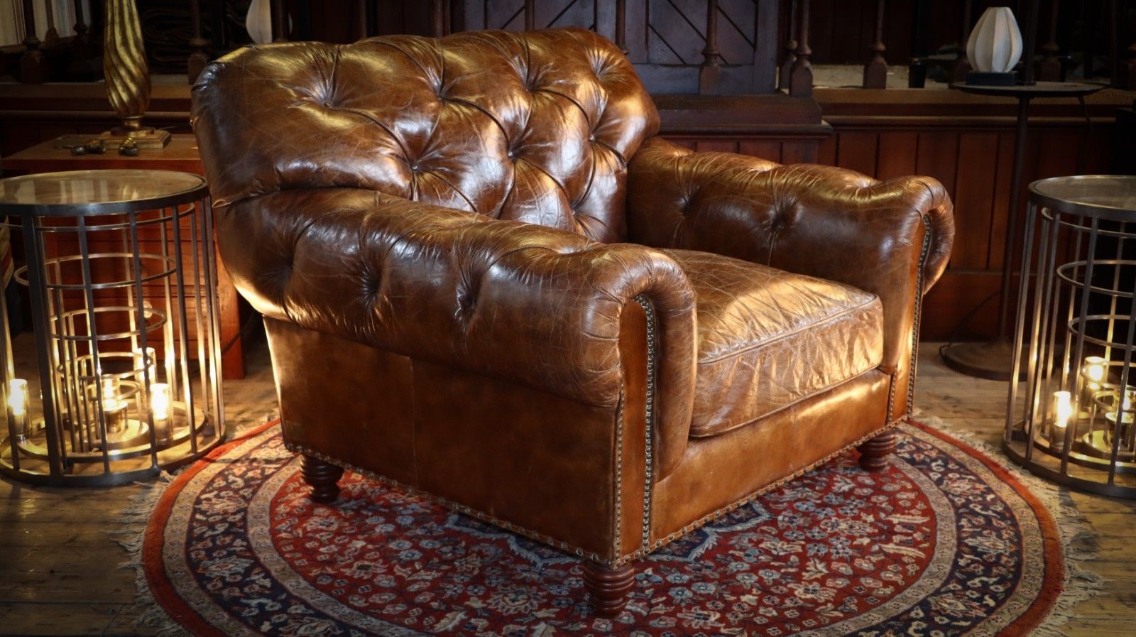 photo vinterior Stunning Timothy Oulton Heritage Cigar Club Leather Armchair Antique Whisky 🚚🚚