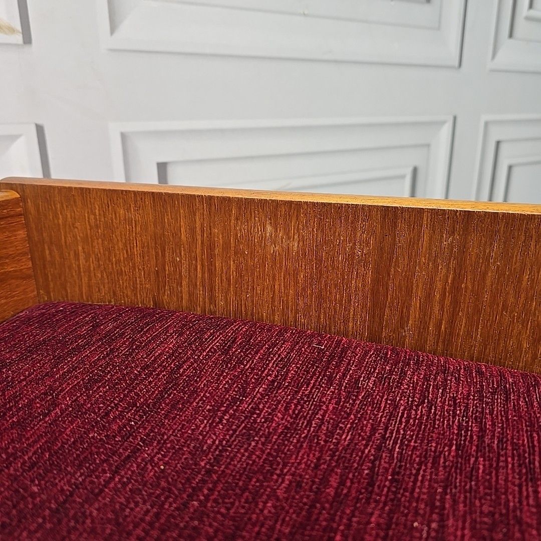 Vintage Nathan Telephone Seat Teak Cabinet Hall Bench Unit Seat Retro Squares photo buy