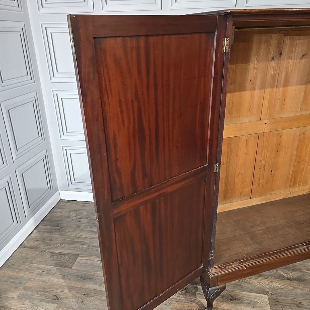 photo buy Antique Tallboy Wardrobe Vintage Georgian Style Wood Double Gentleman's Cupboard