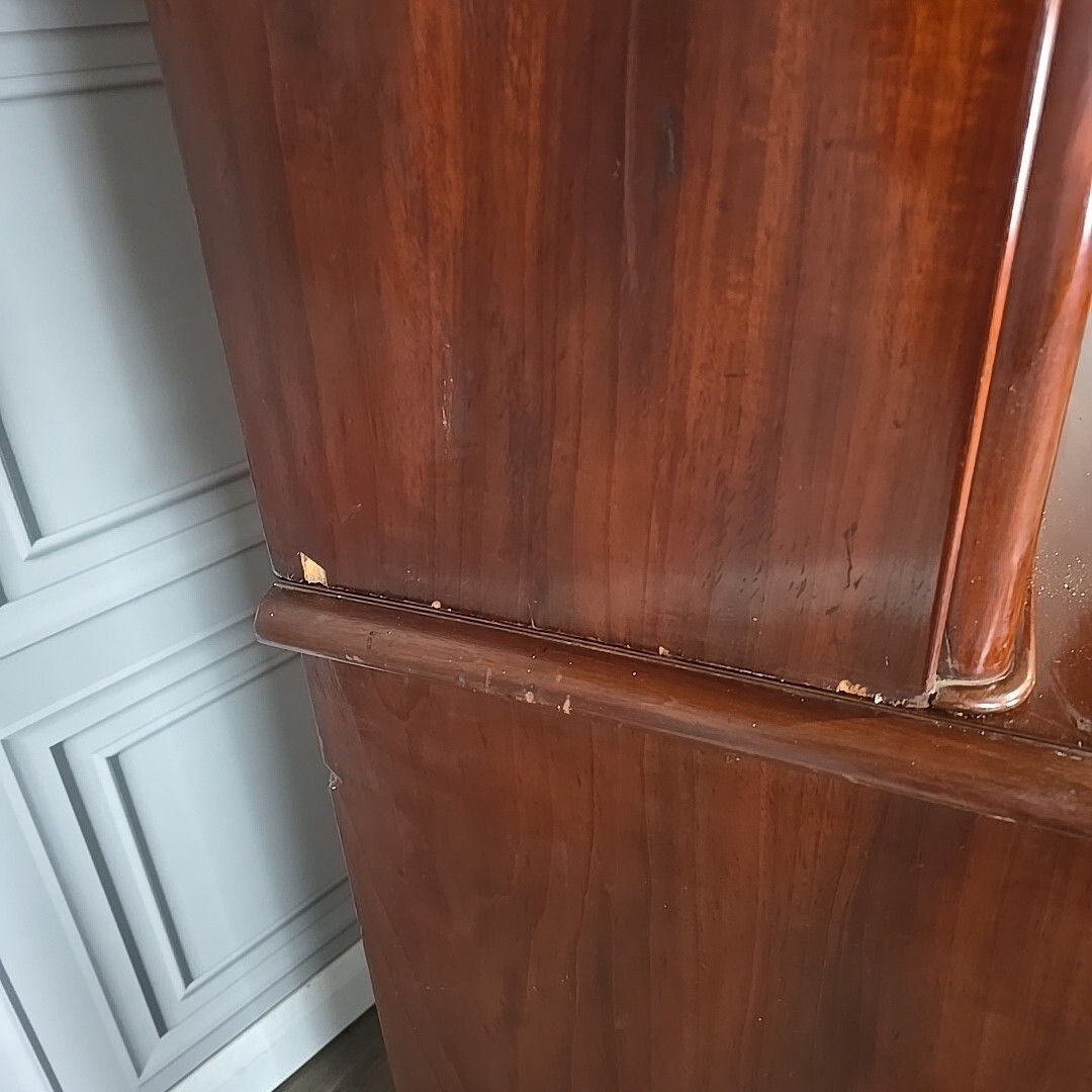 Antique Victorian Library Bookcase Shelf Shelves Glazed Mahogany Glass Wooden photo 630.0