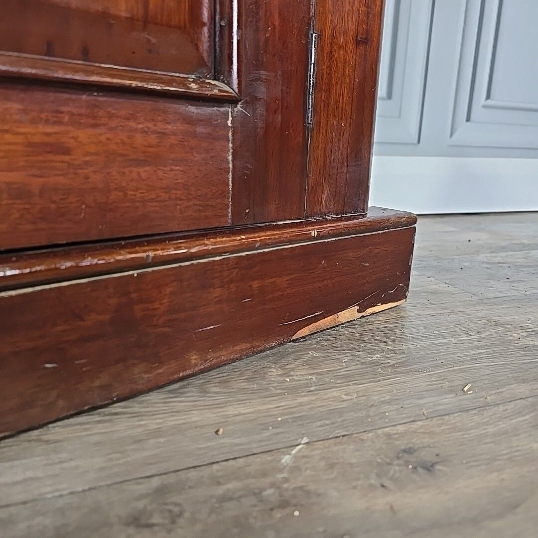 Furniture Antique Victorian Library Bookcase Shelf Shelves Glazed Mahogany Glass Wooden photo