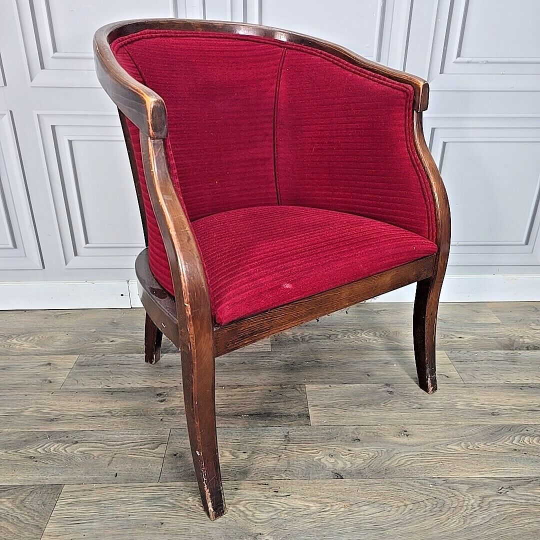Vintage Club Arm Chair Art Deco French Style Lounge Seat Antique Tub Retro