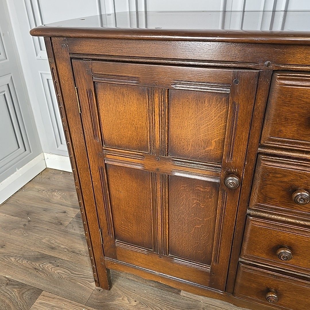 Furniture Vintage Ercol Sideboard Old Colonial Dresser Model 282 Traditional Finish Elm photo