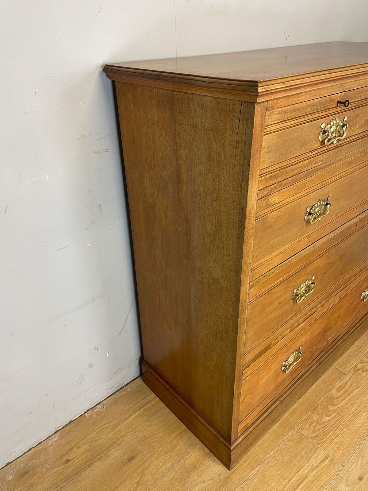 photo furniture Arts And Crafts Solid Satin Walnut Four Height Chest Of Drawers