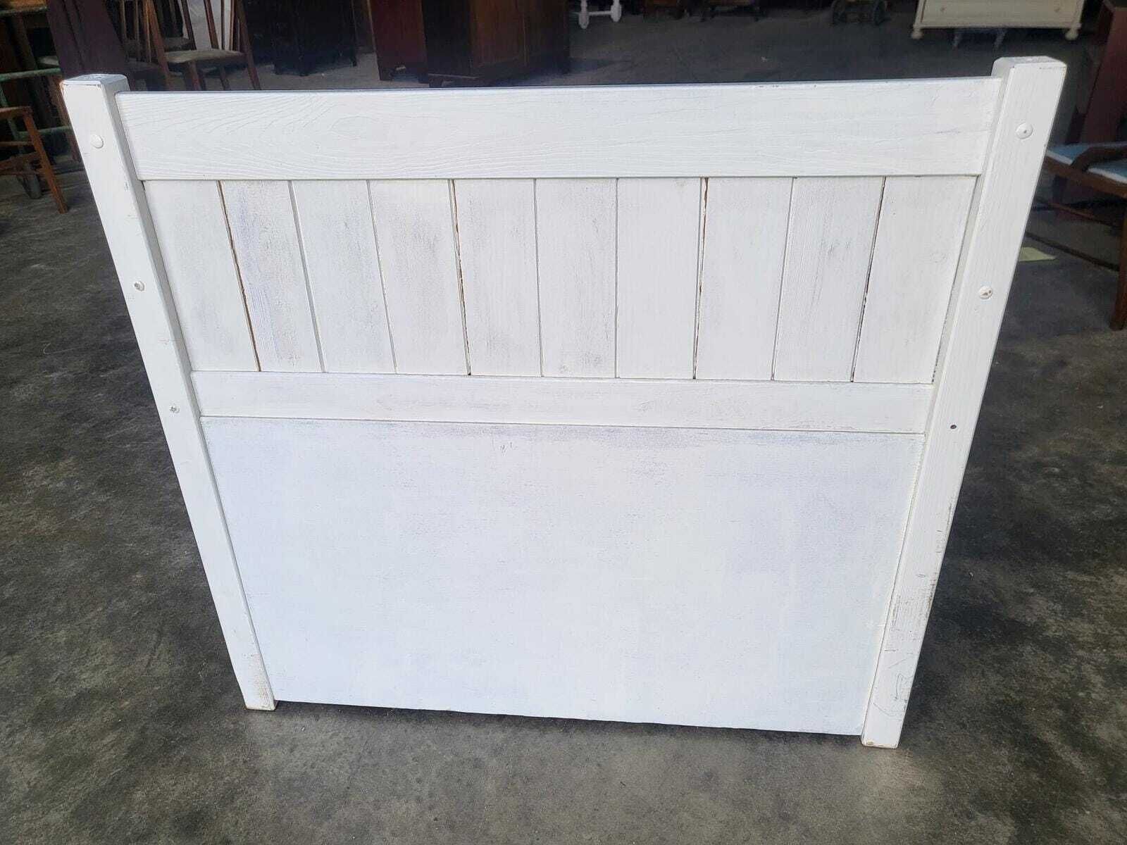Furniture Small White High Back Storage Bench Hall Seat photo