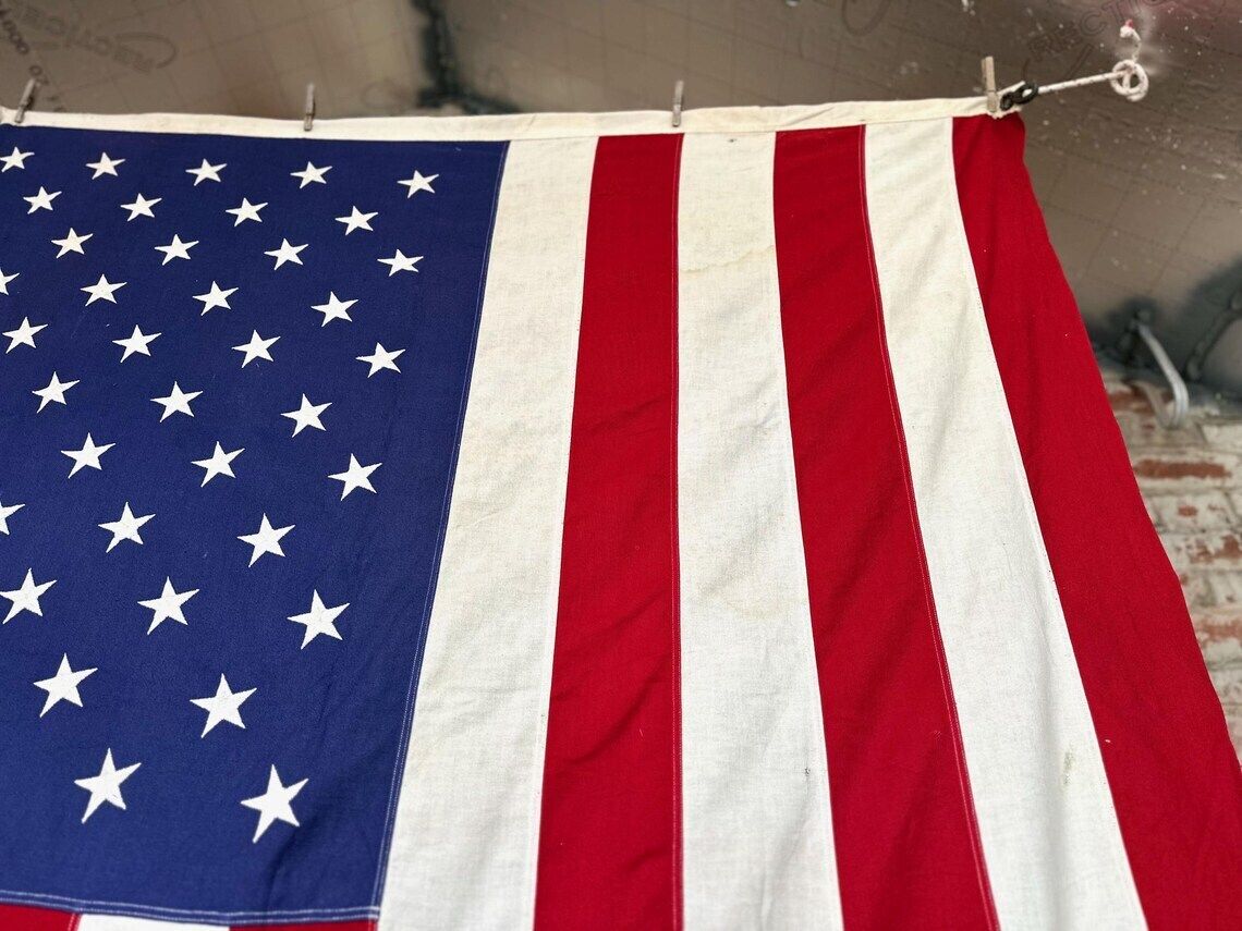 photo vintage Vintage United States Of America Stars And Stripes USA Flag Very Large