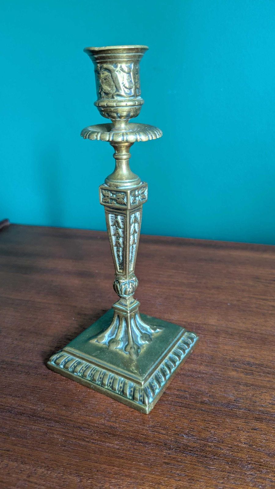 Antique Victorian Brass Candlestick By Charles Winn & Co. – Birmingham, Circa 1880