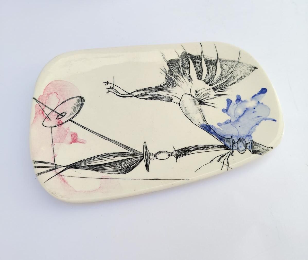 photo for sale Tasse à thé et soucoupe en céramique Antonia Campi Lavenia C73, design vintage mid-century