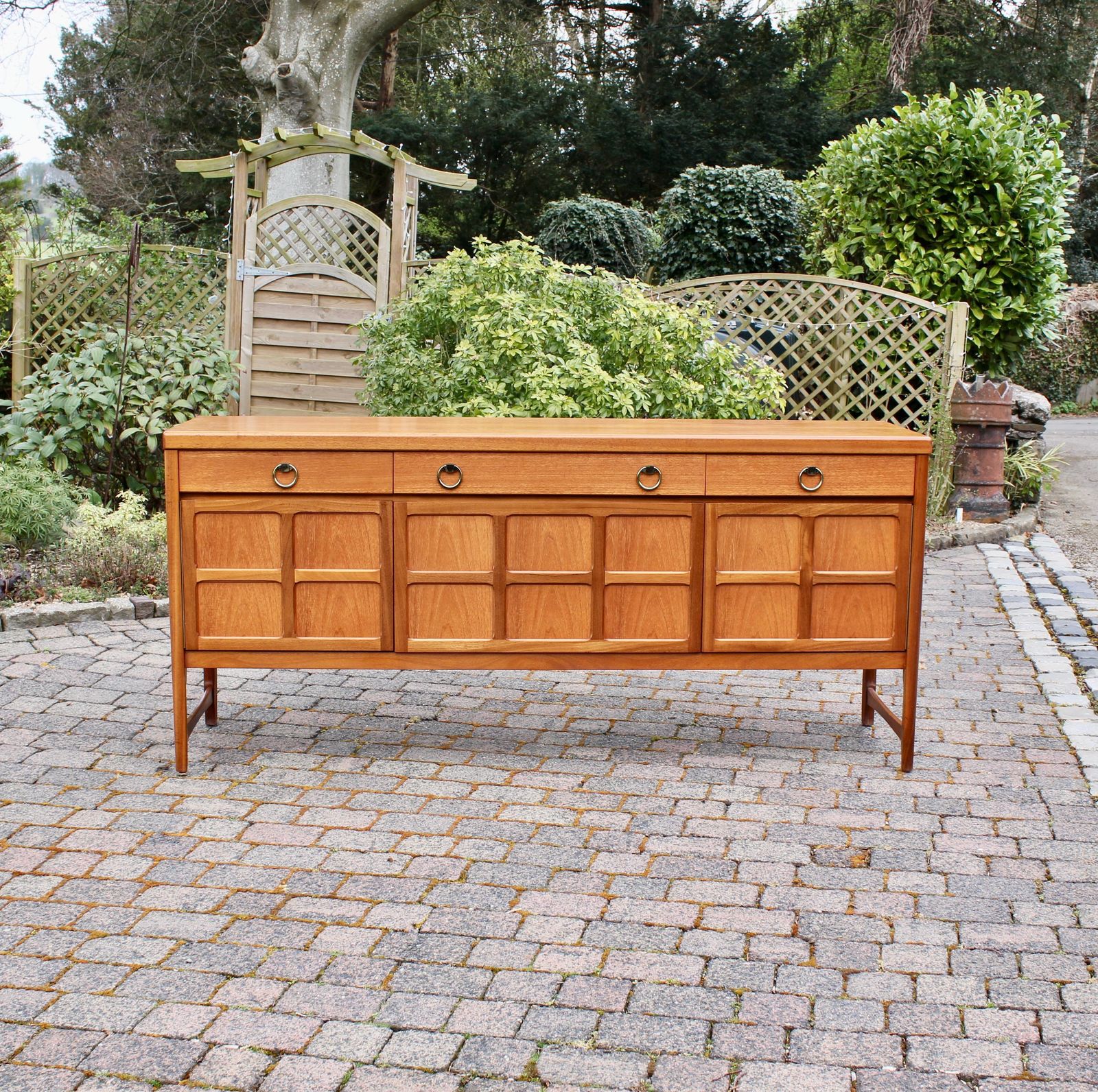 Vintage Nathan Squares Teak Sideboard
