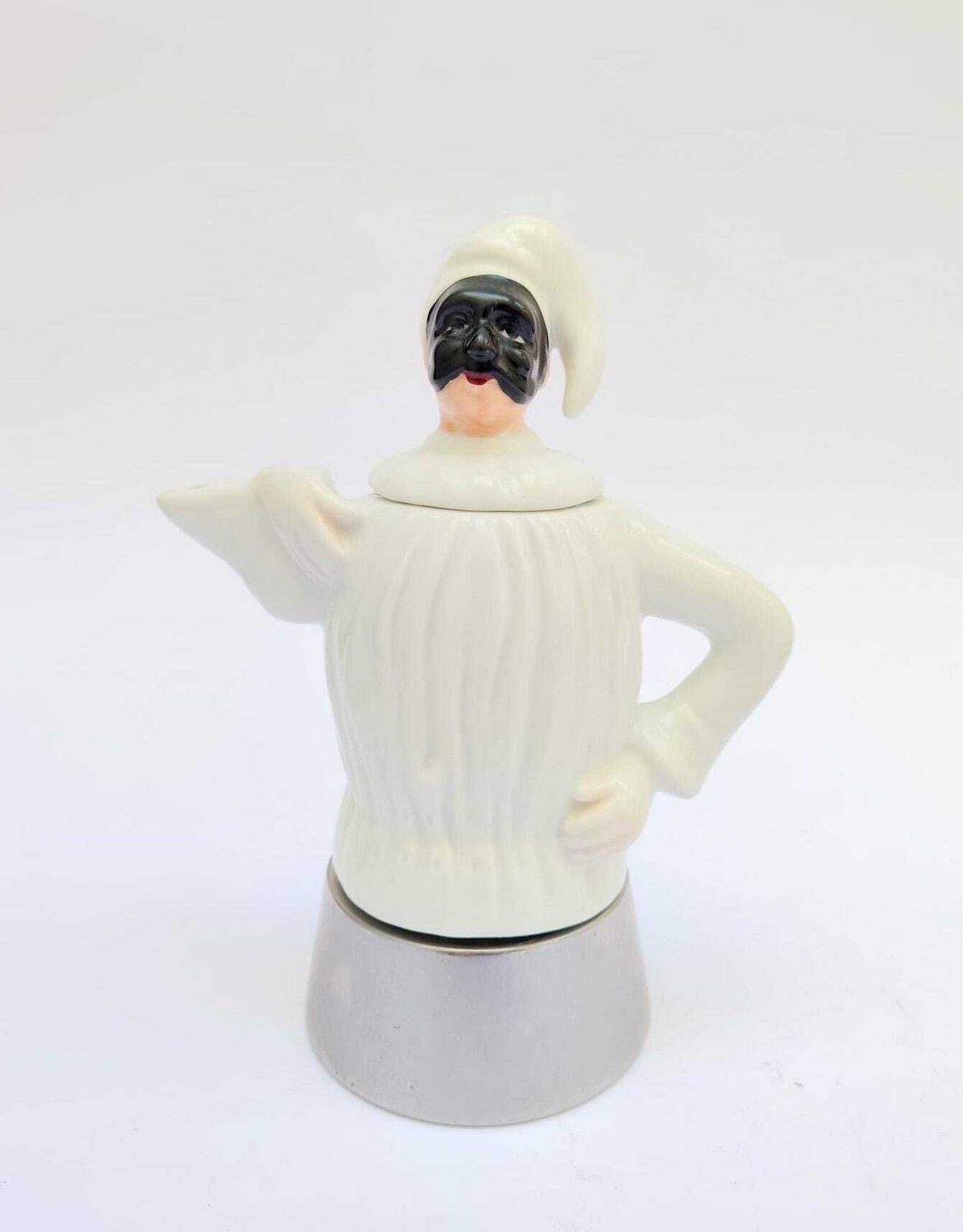 Pulcinella Neapolitan Moka Pot, 3 Cups, Ceramic, Vintage Mokart Design, 1980s