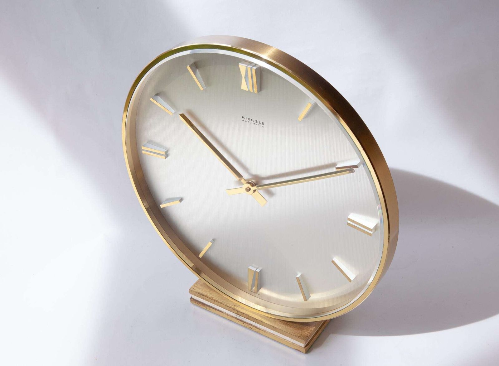 Stunning Large Kienzle Desk Clock 1960s Mid Century Modernism Bauhaus Table Atomic Germany Elegant Mantel photo Home Decor