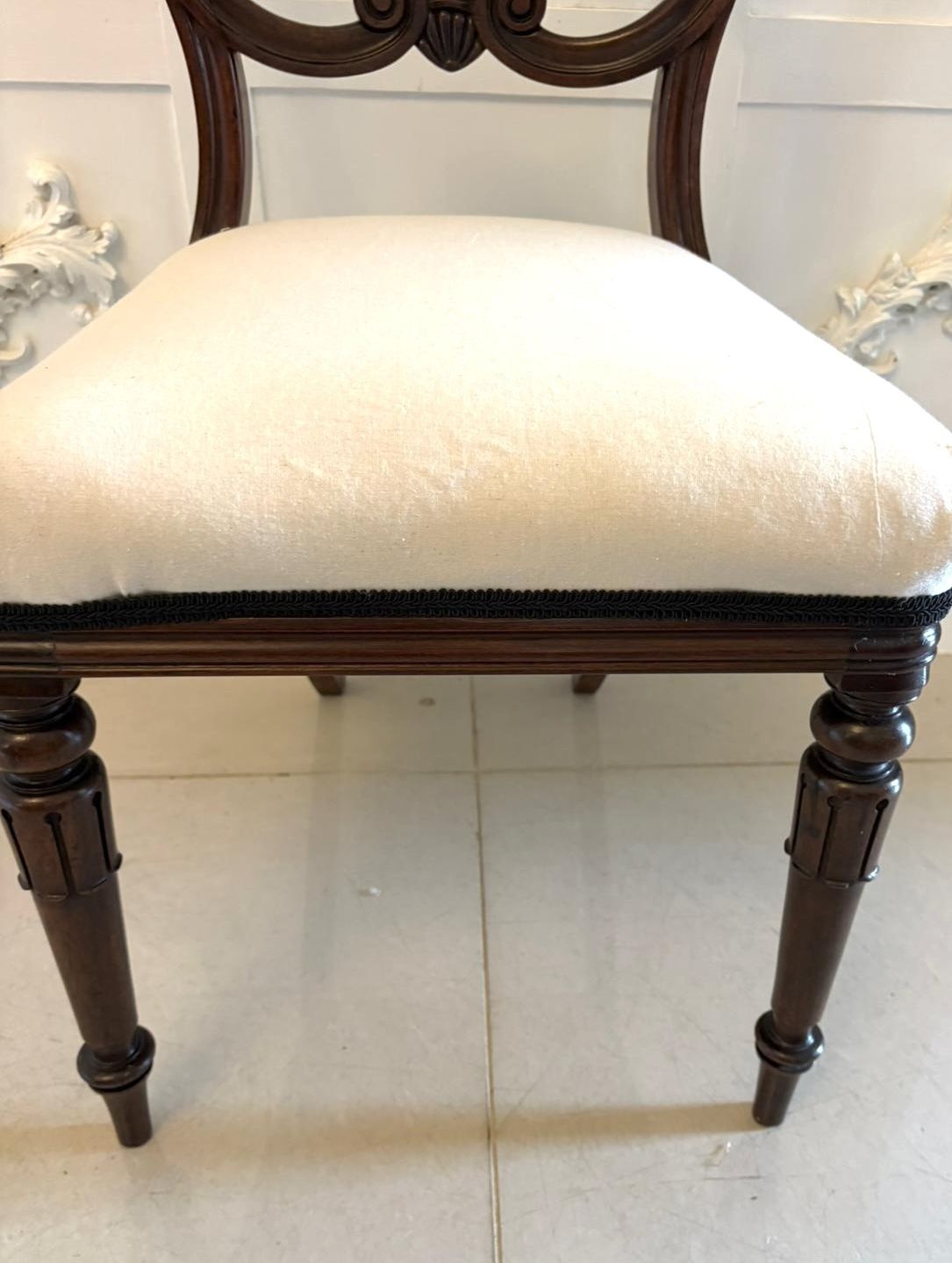 Antique Set Of 10 English 19th Century Carved Mahogany Dining Chairs photo furniture