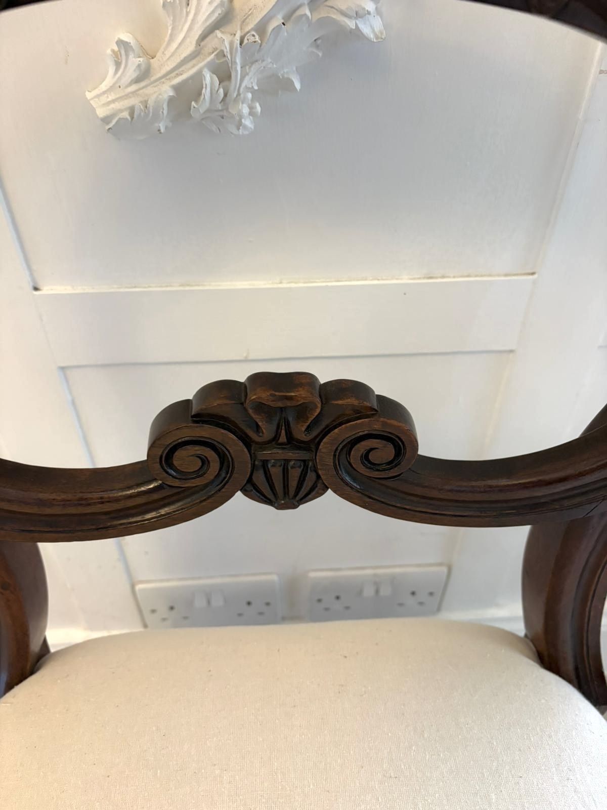 Antique Set Of 10 English 19th Century Carved Mahogany Dining Chairs photo vinterior