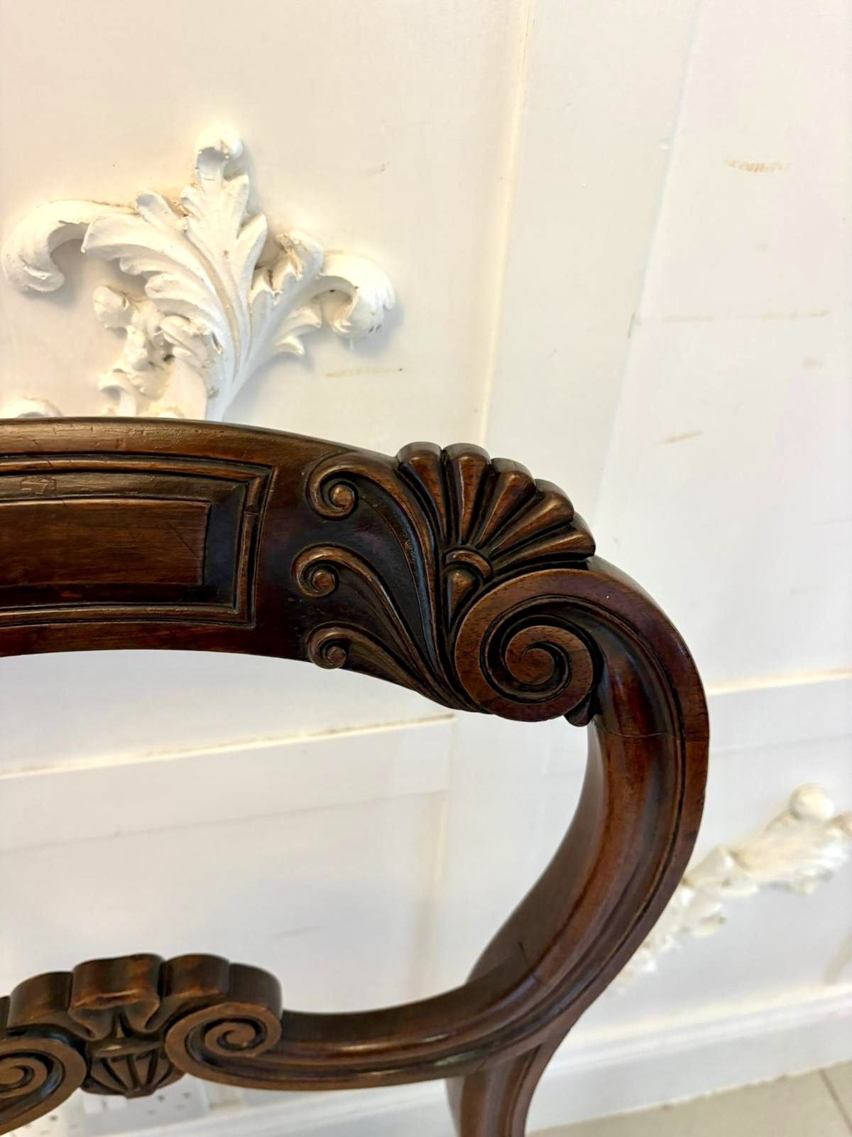 Antique Set Of 10 English 19th Century Carved Mahogany Dining Chairs photo buy