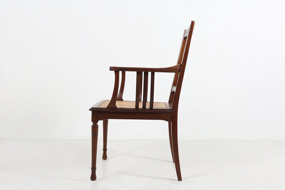Antique Armchair With Cane Seat, France, 1890 photo vinterior