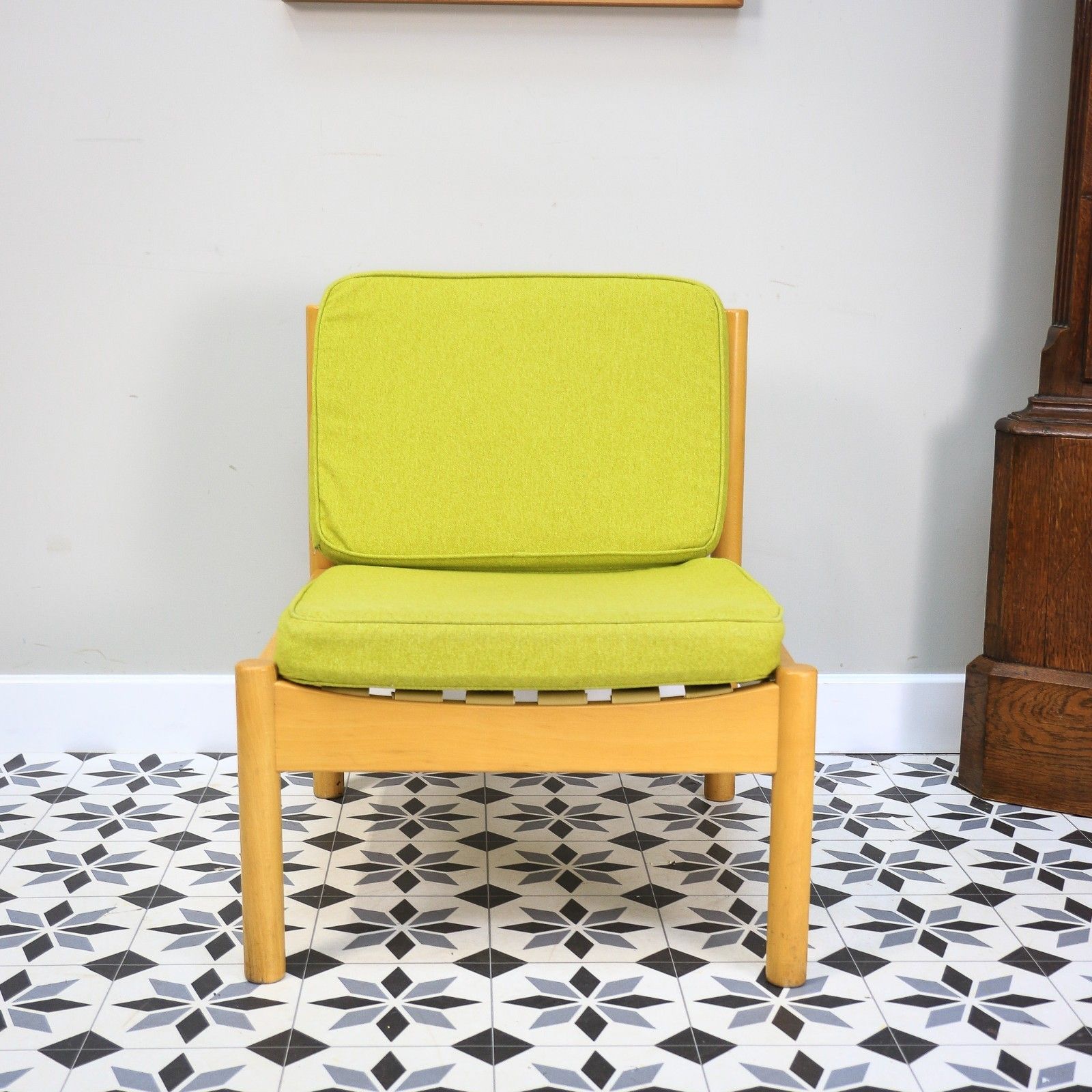 photo vinterior Ercol 747 Modular Lounge Chairs Set Of 2 In Lime Green.