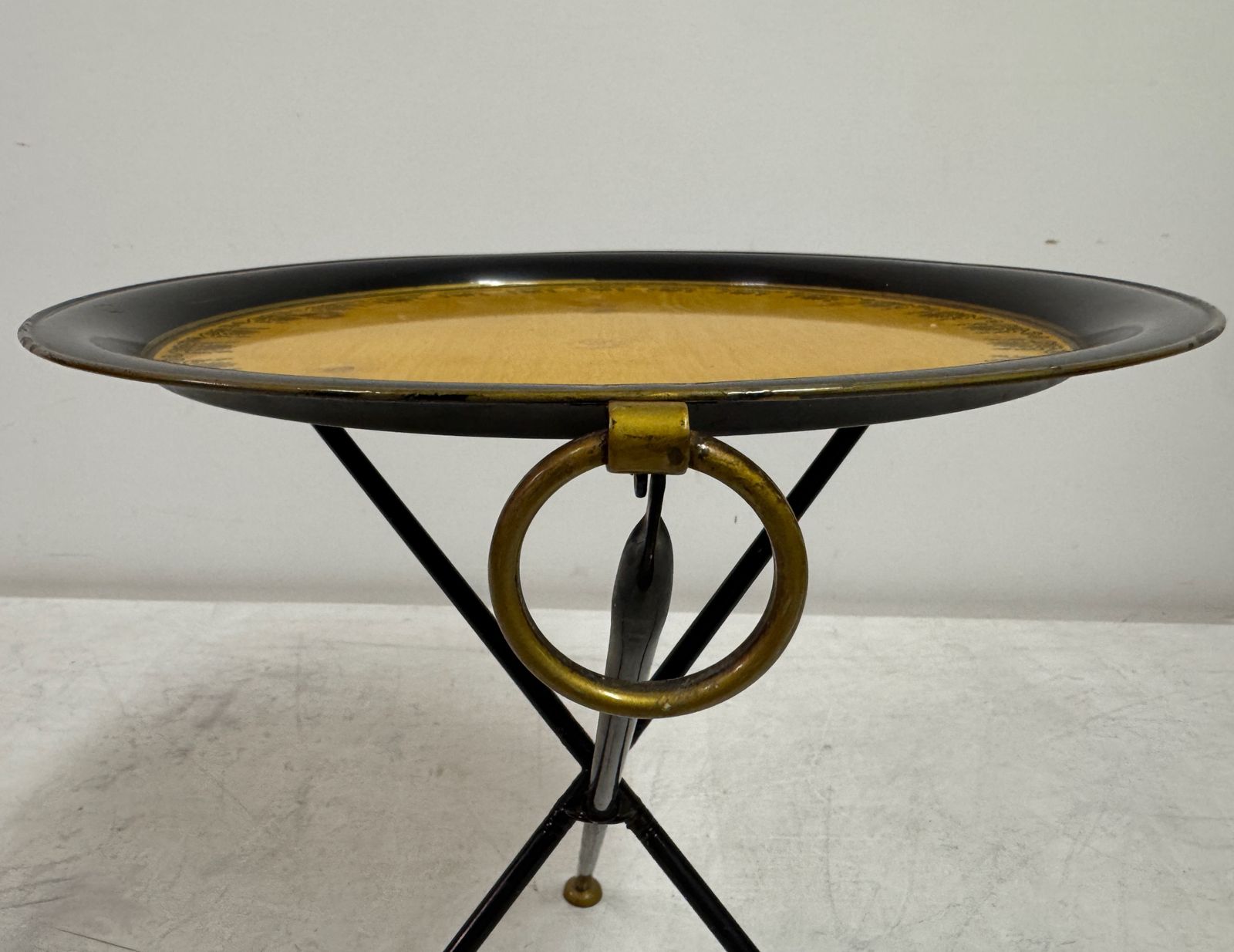 photo for sale 1970s Folding Metal Table In The Style Of Christian Dior