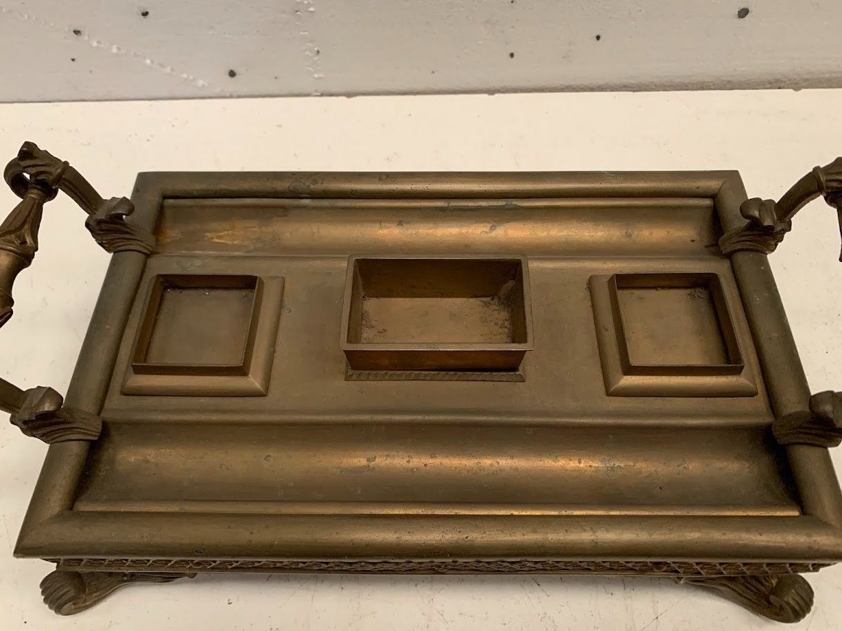 Napoleon III Style Bronze Inkwell 20th Century photo for sale
