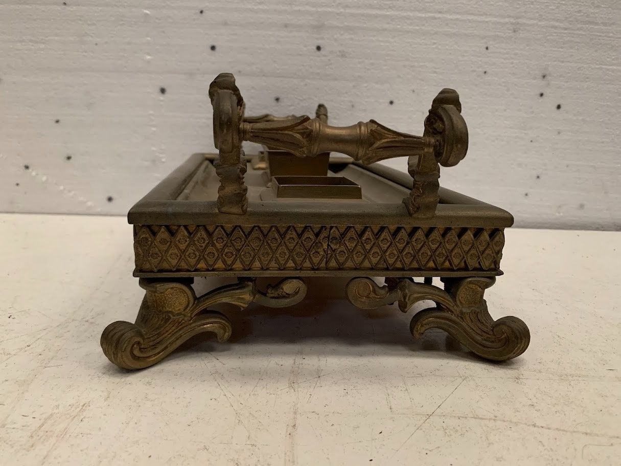 Napoleon III Style Bronze Inkwell 20th Century photo 386.0