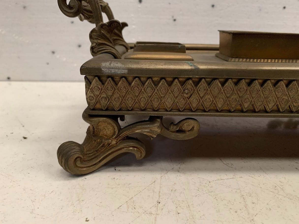 Napoleon III Style Bronze Inkwell 20th Century photo vinterior