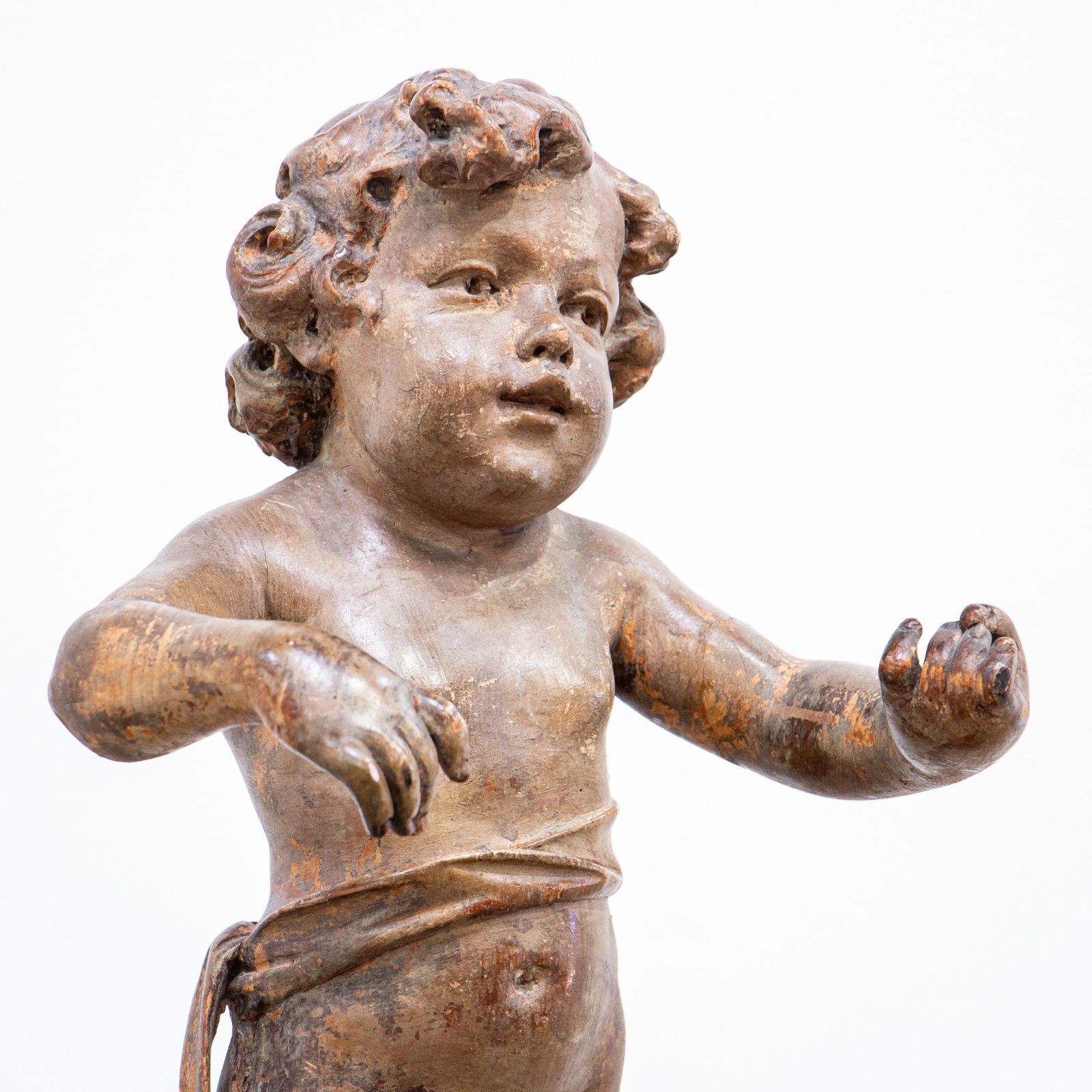 18th Century Italian Carved Figure Of Putto photo Art