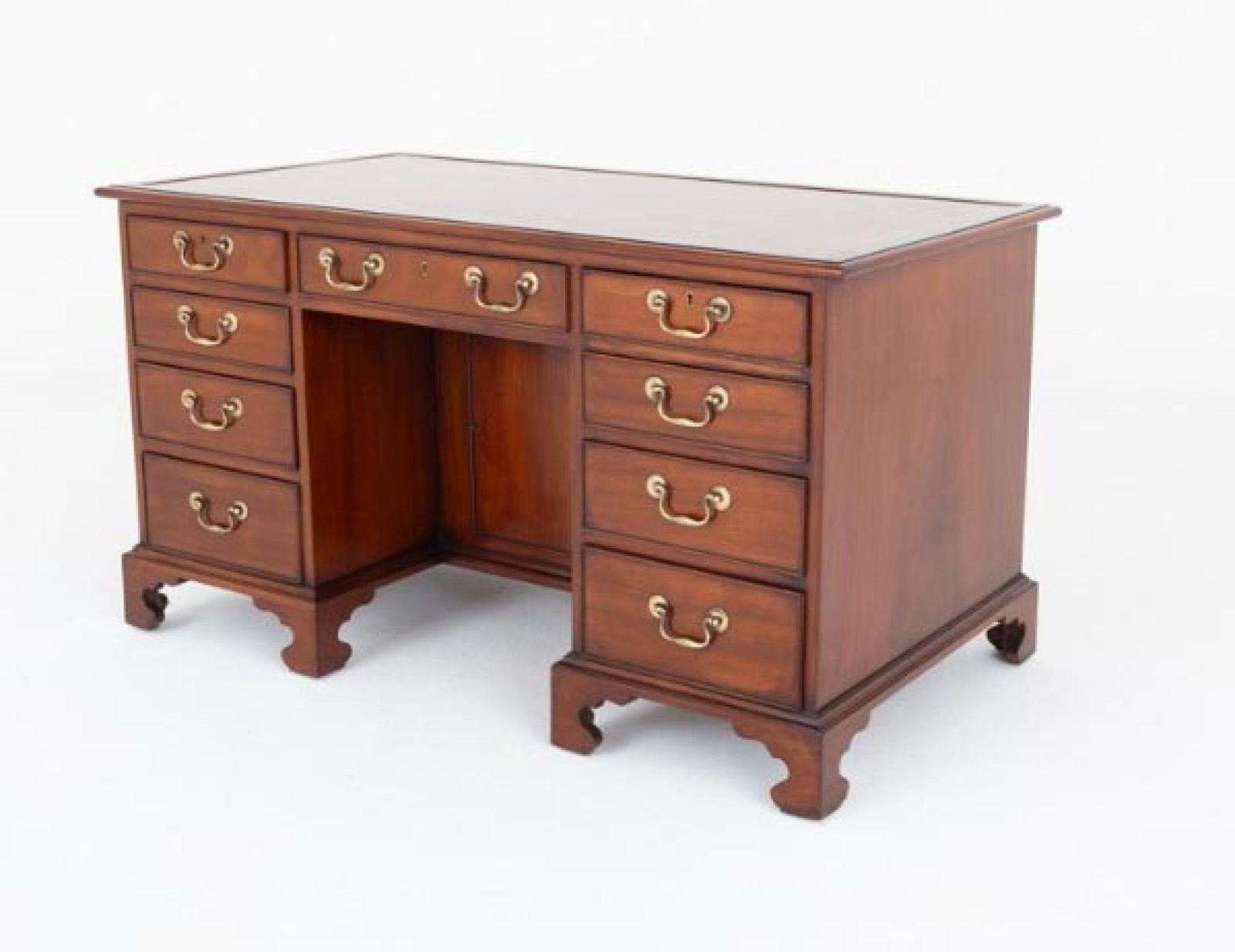 Period Georgian Pedestal Desk Mahogany Bureau 1790 photo 1895.0
