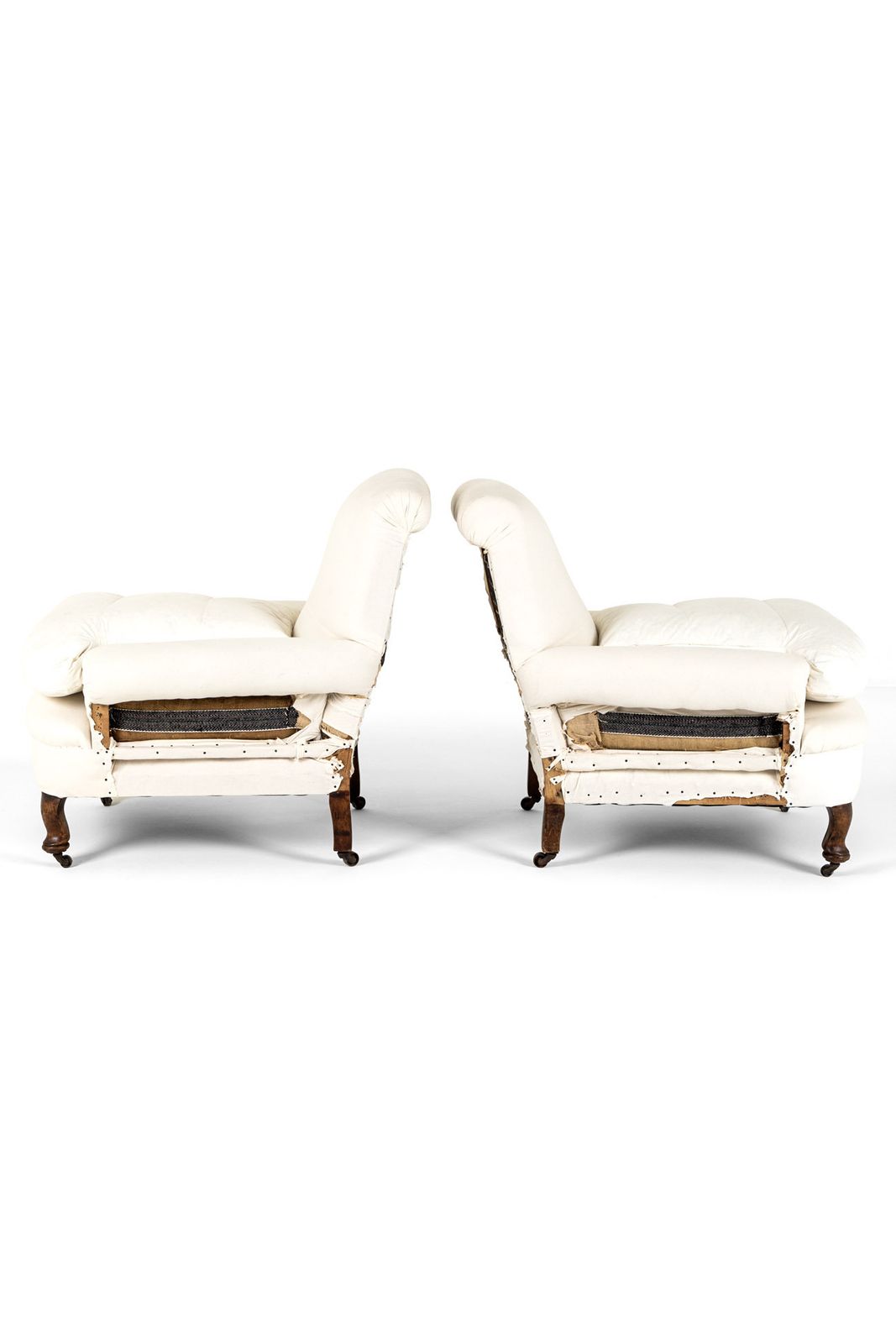 Pair Of 19th Century Armchairs In Calico photo for sale